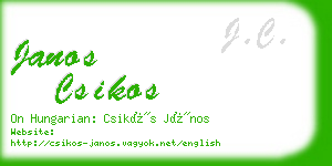 janos csikos business card